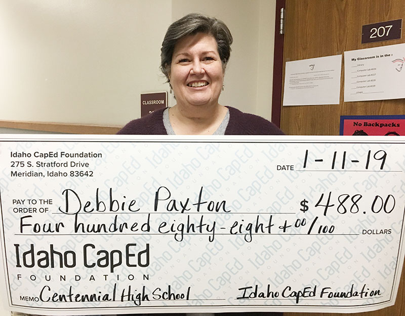 Debbie Paxton - Idaho CapEd Foundation Teacher Grant Winner