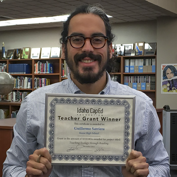 Guillermo Sarriera - Idaho CapEd Foundation Teacher Grant Winner