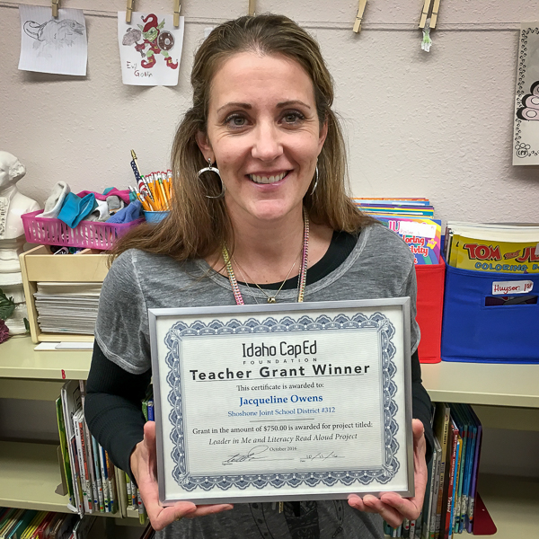 Jaqueline Owens - Idaho CapEd Foundation Teacher Grant Winner