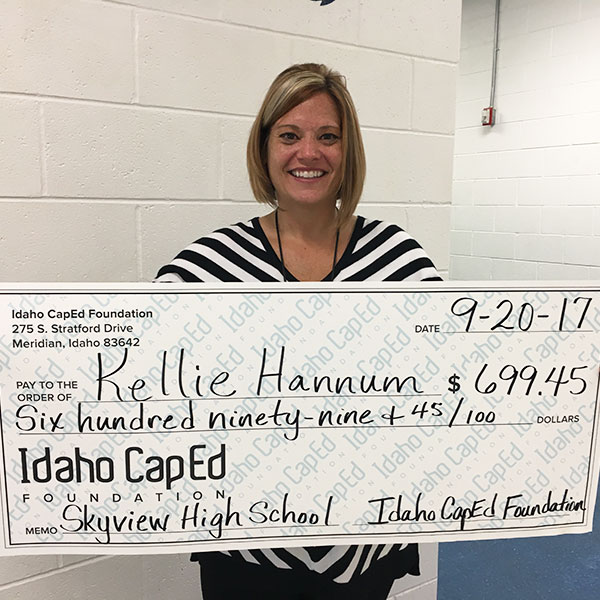 Kellie Hannum - Idaho CapEd Foundation Teacher Grant Winner