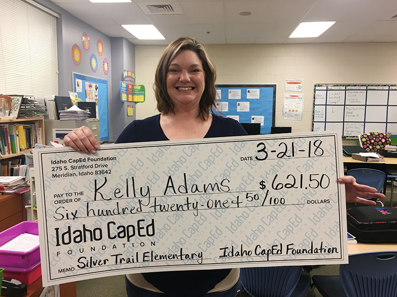 Kelly Adams - Idaho CapEd Foundation Teacher Grant Winner