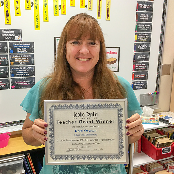 Kristi Overton - Idaho CapEd Foundation Teacher Grant Winner