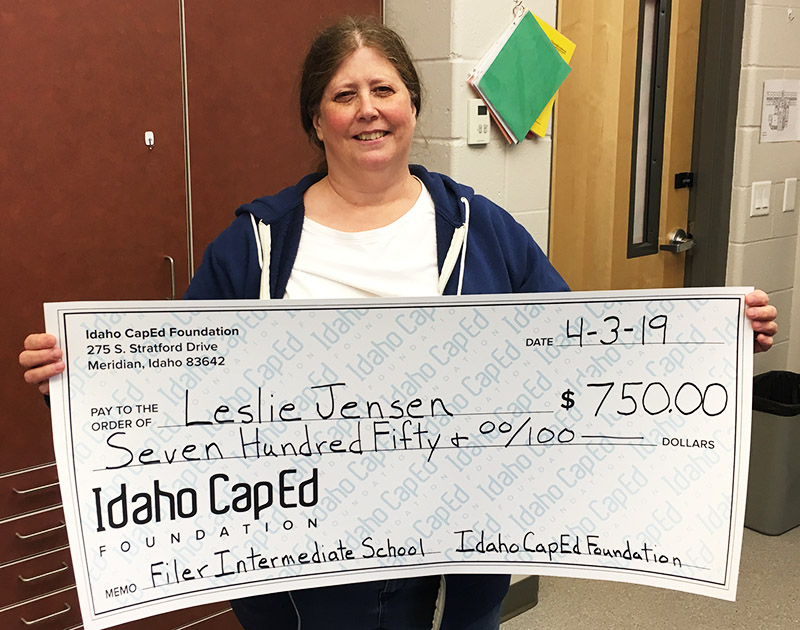 Leslie Jensen - Idaho CapEd Foundation Teacher Grant Winner