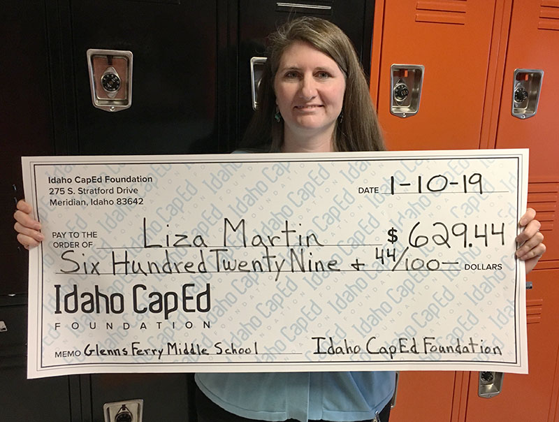 Liza Martin - Idaho CapEd Foundation Teacher Grant Winner