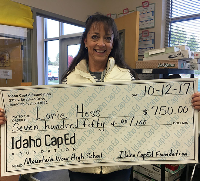 Lorie Hess - Idaho CapEd Foundation Teacher Grant Winner