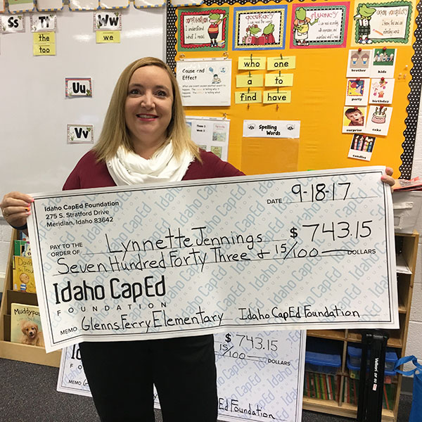 Lynnette Jennings - Idaho CapEd Foundation Teacher Grant Winner