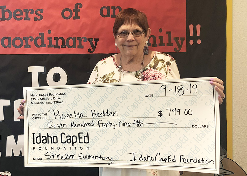 Rozetta Hedden - Idaho CapEd Foundation Teacher Grant Winner