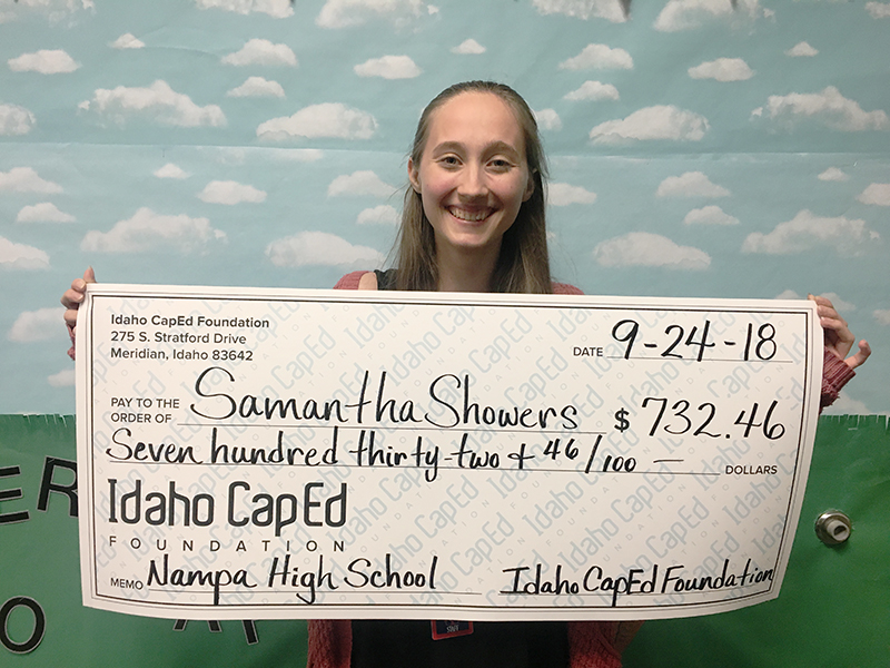 Samantha Showers - Idaho CapEd Foundation Teacher Grant Winner