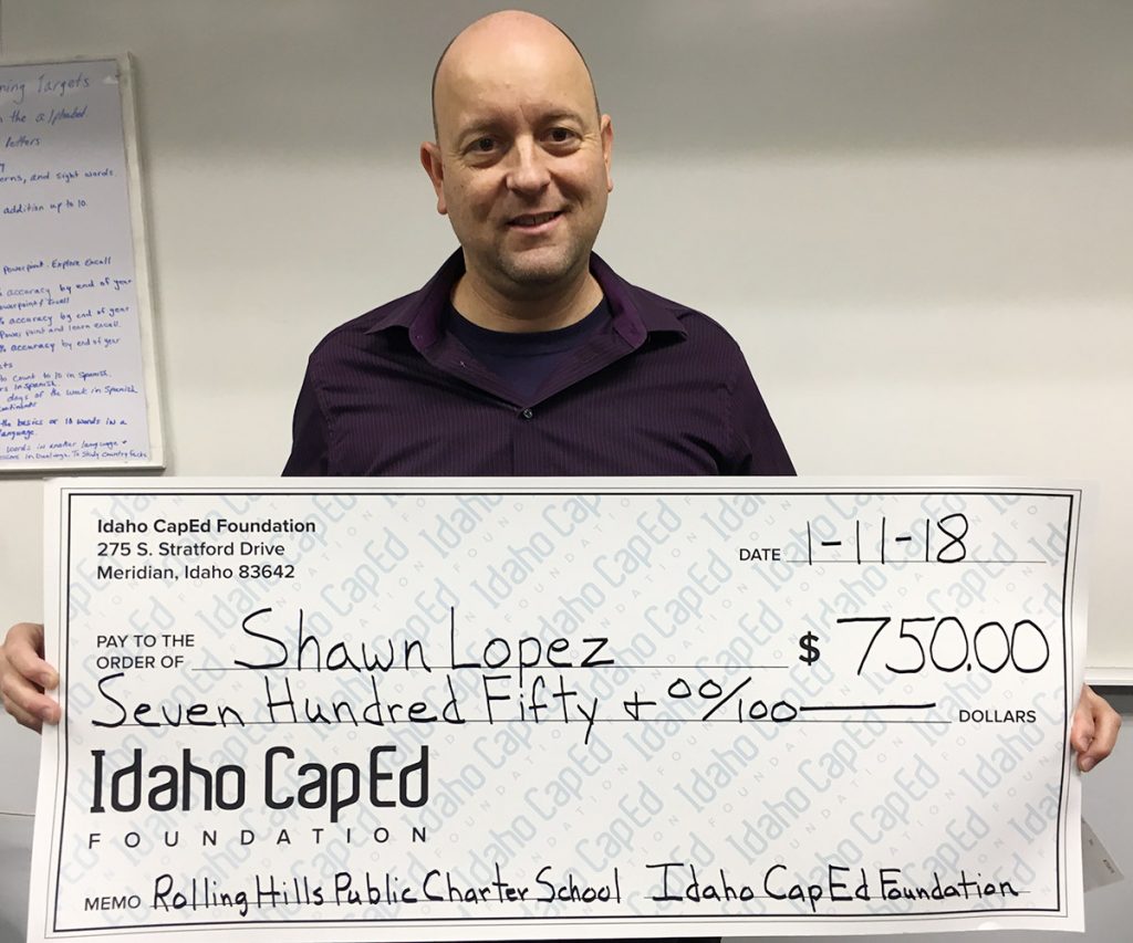 Shawn Lopez - Idaho CapEd Foundation grant winner.
