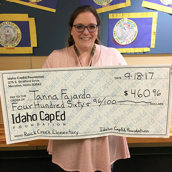 Tanna Fajardo- Idaho CapEd Foundation Teacher Grant Winner