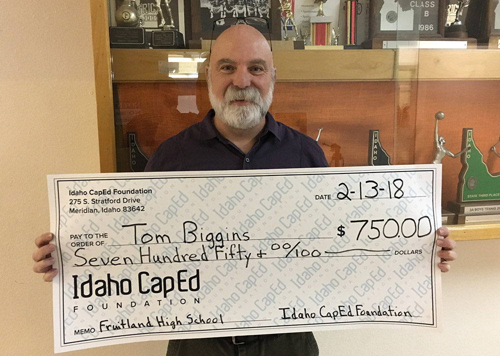 Tom Biggins - Idaho CapEd Foundation Teacher Grant Winner