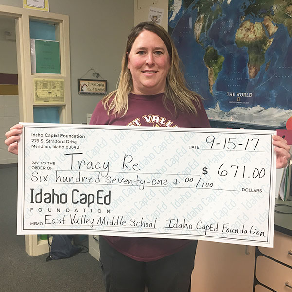 Tracy Re - Idaho CapEd Foundation Teacher Grant Winner