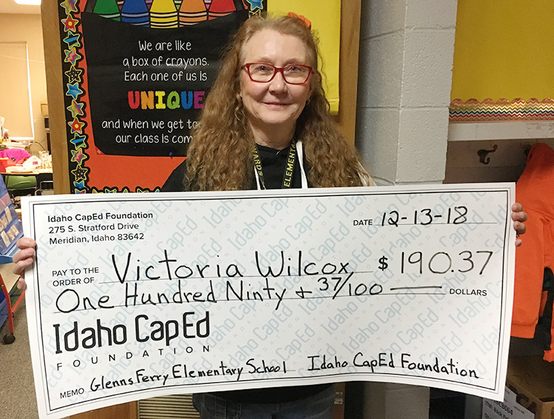 Victoria Wilcox - Idaho CapEd Foundation Teacher Grant Winner